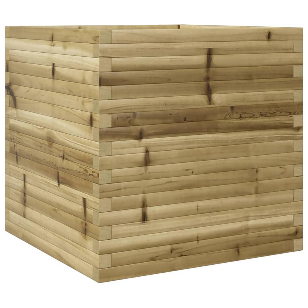Jardinera de madera de pino impregnada 70x70x68,5 cm