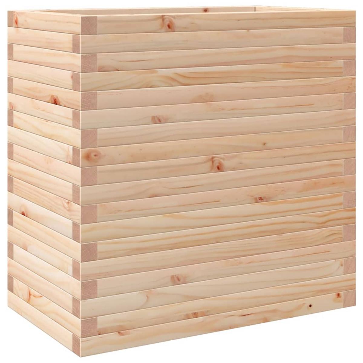 Jardinera madera maciza de pino 70x40x68,5 cm