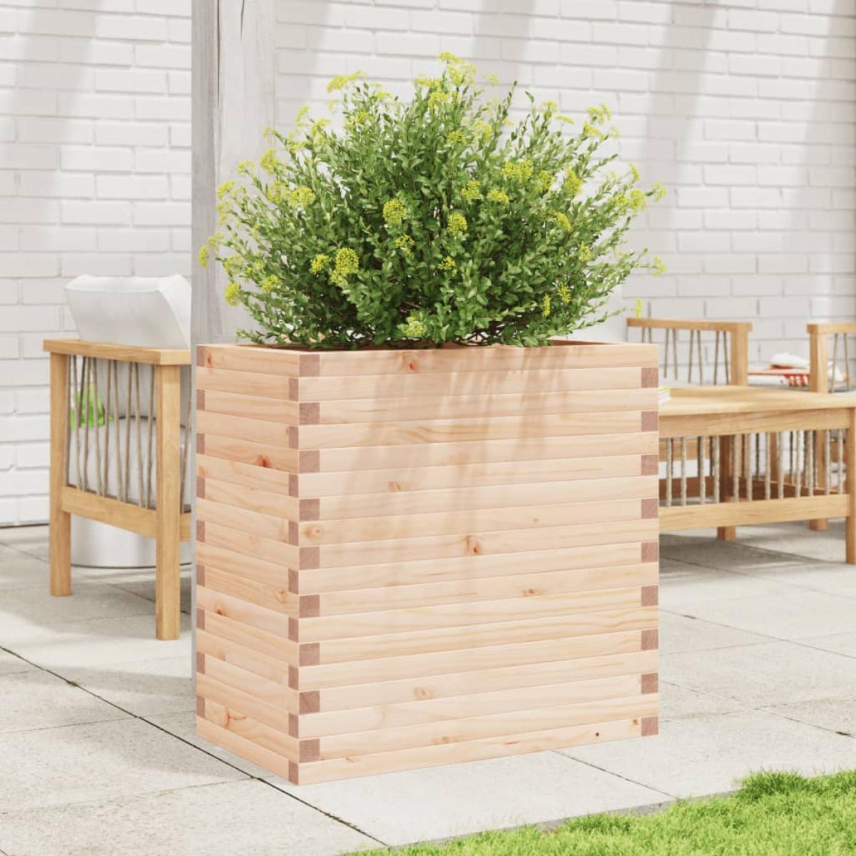 Jardinera madera maciza de pino 70x40x68,5 cm