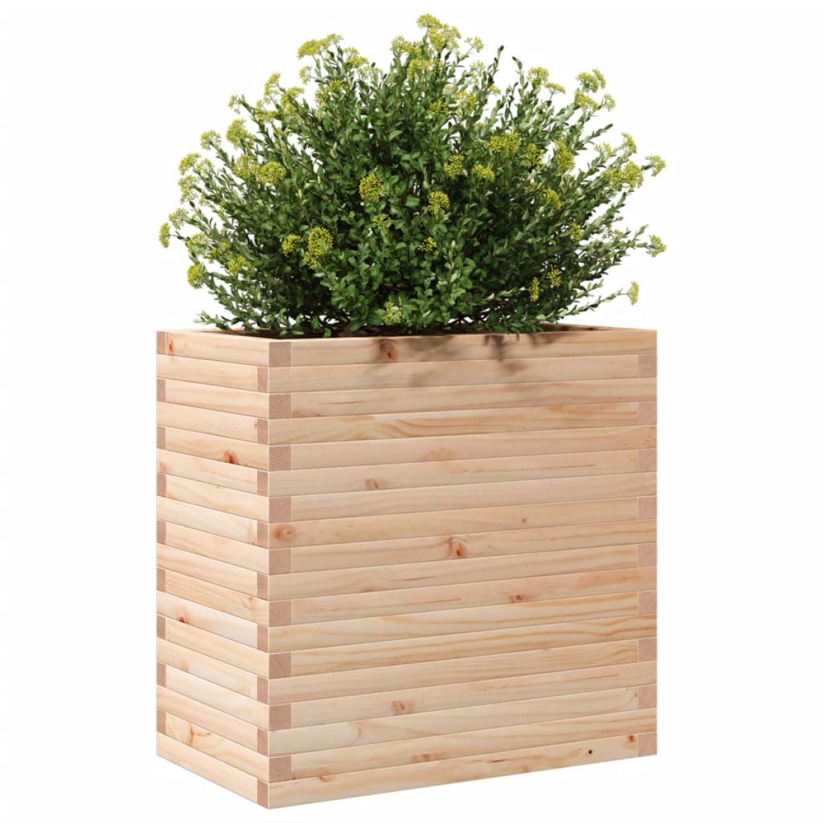 Jardinera madera maciza de pino 70x40x68,5 cm