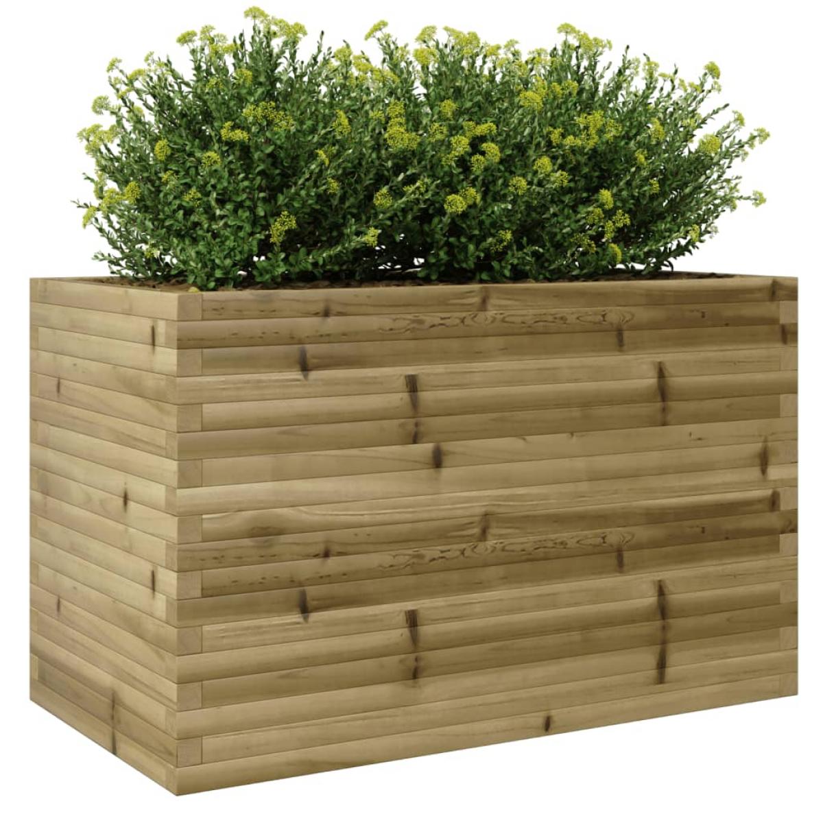 Jardinera madera de pino impregnada 110x60x68,5 cm