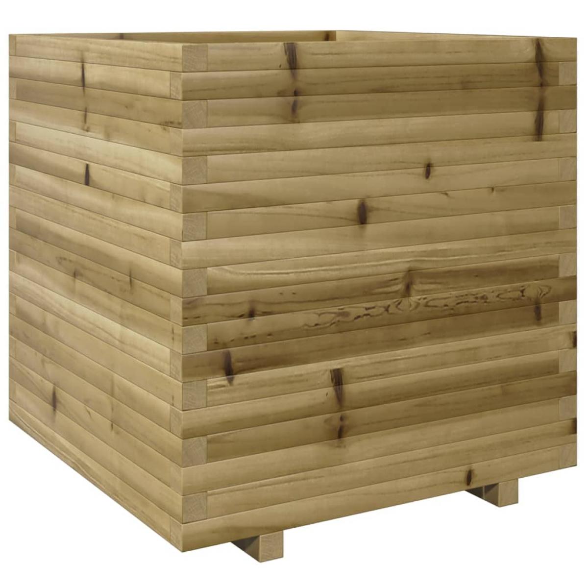 Jardinera madera de pino impregnada 70x70x72,5 cm