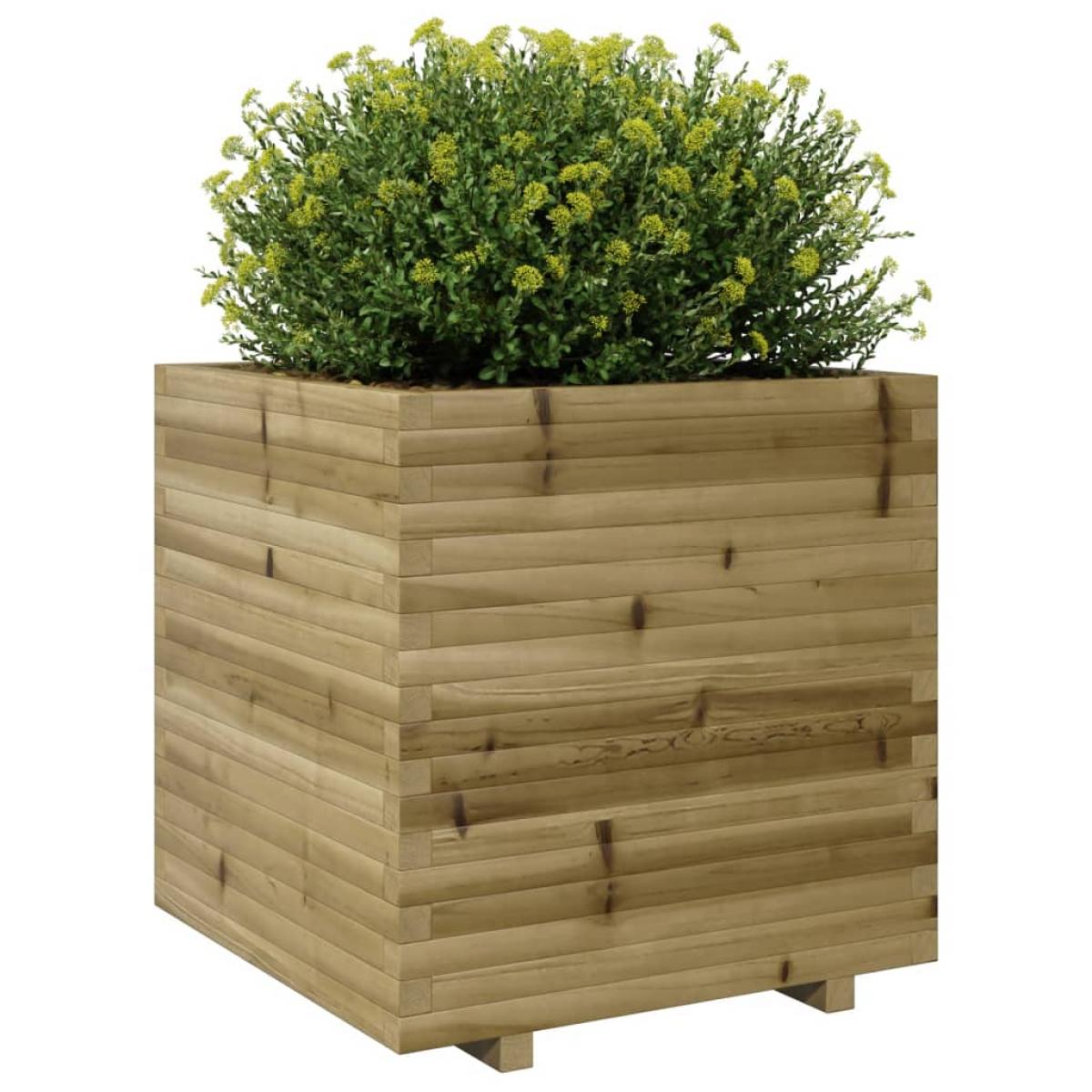 Jardinera madera de pino impregnada 70x70x72,5 cm
