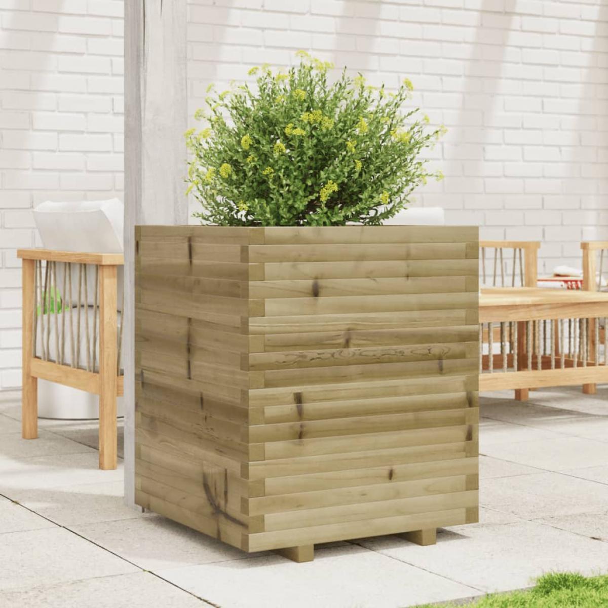 Jardinera madera de pino impregnada 60x60x72 cm