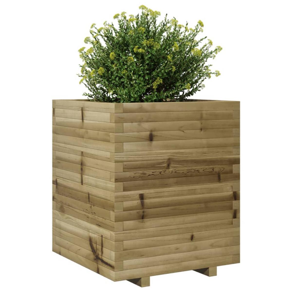 Jardinera madera de pino impregnada 60x60x72 cm