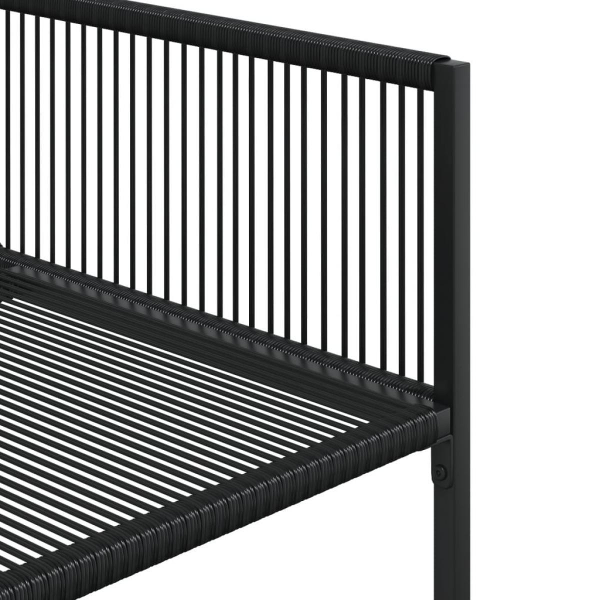 Set de comedor de jardín 17 pzas ratán sintético negro