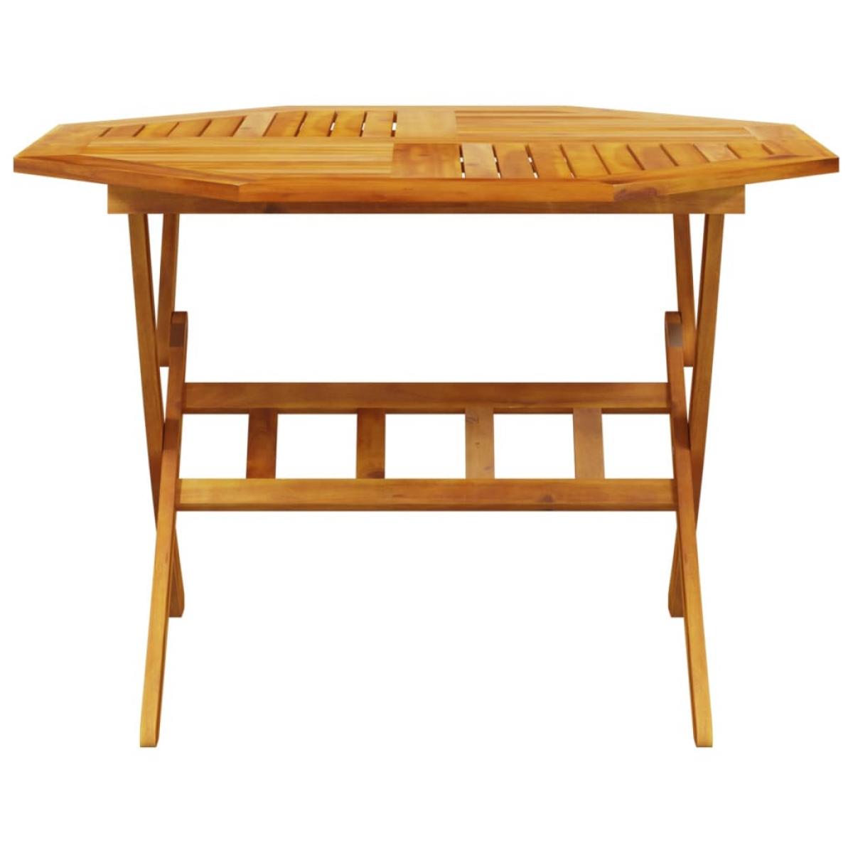 Set de comedor de jardín plegable 5 pzas madera maciza acacia