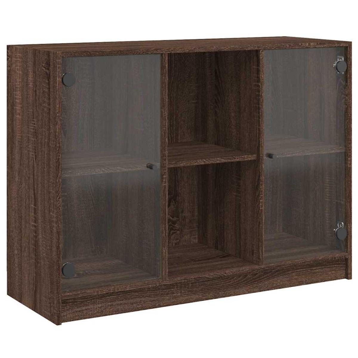 Aparador madera de ingeniería marrón roble 102x37x75,5 cm