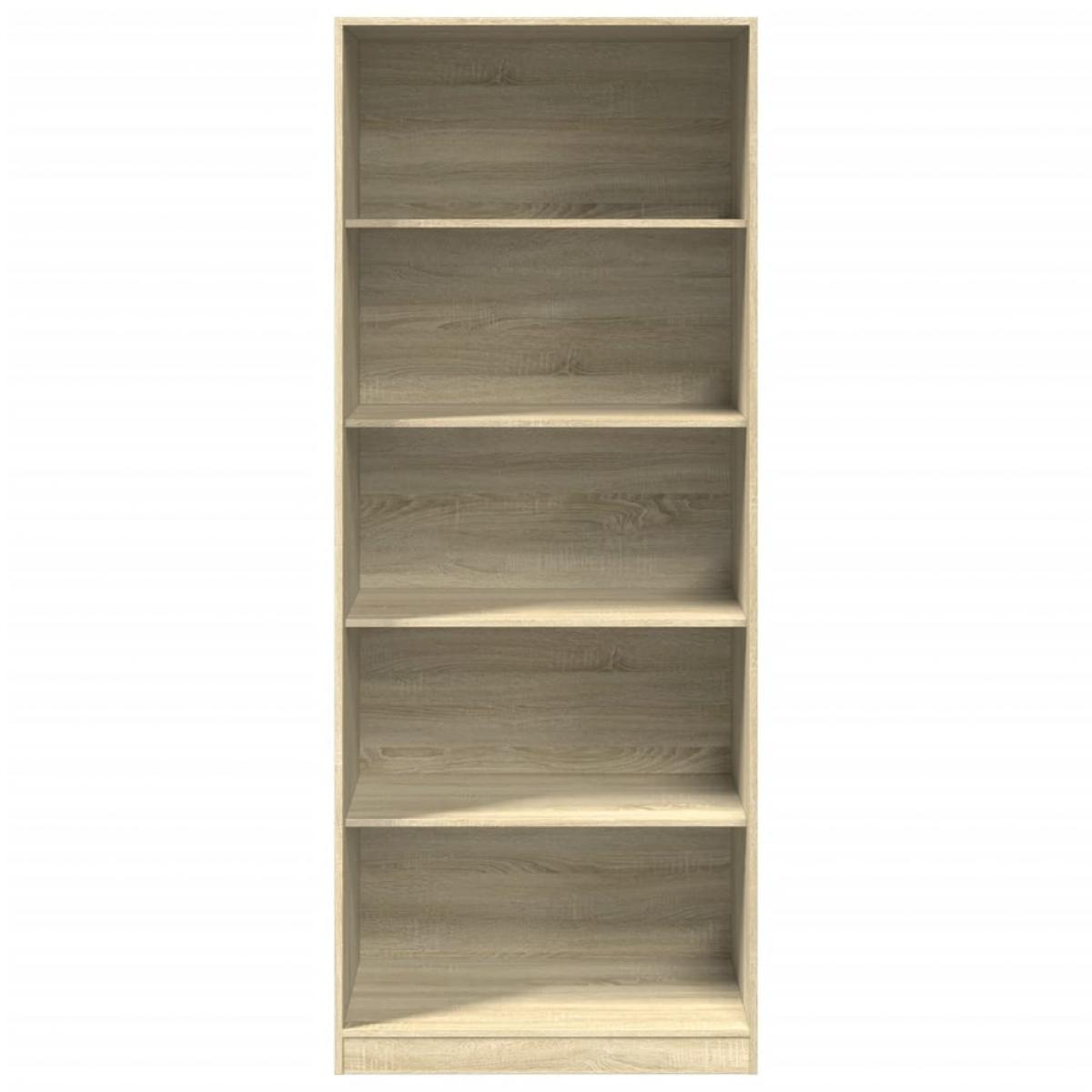 Armario de madera de ingeniería roble Sonoma 80x50x200 cm