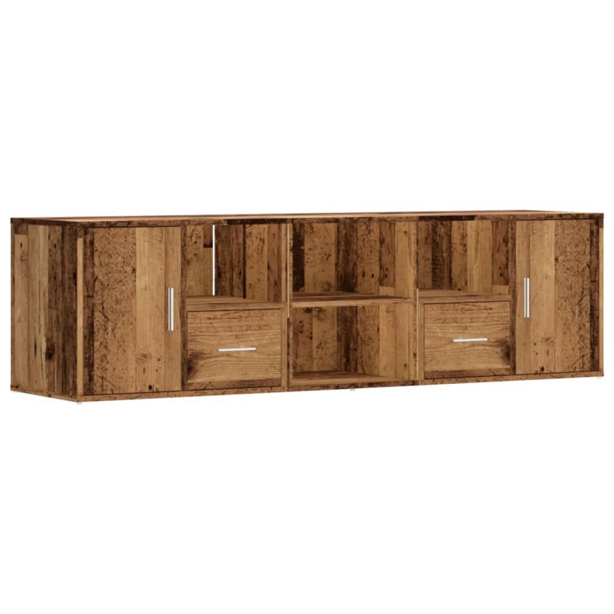 Mueble de esquina madera de ingeniería envejecida 160x40x45 cm