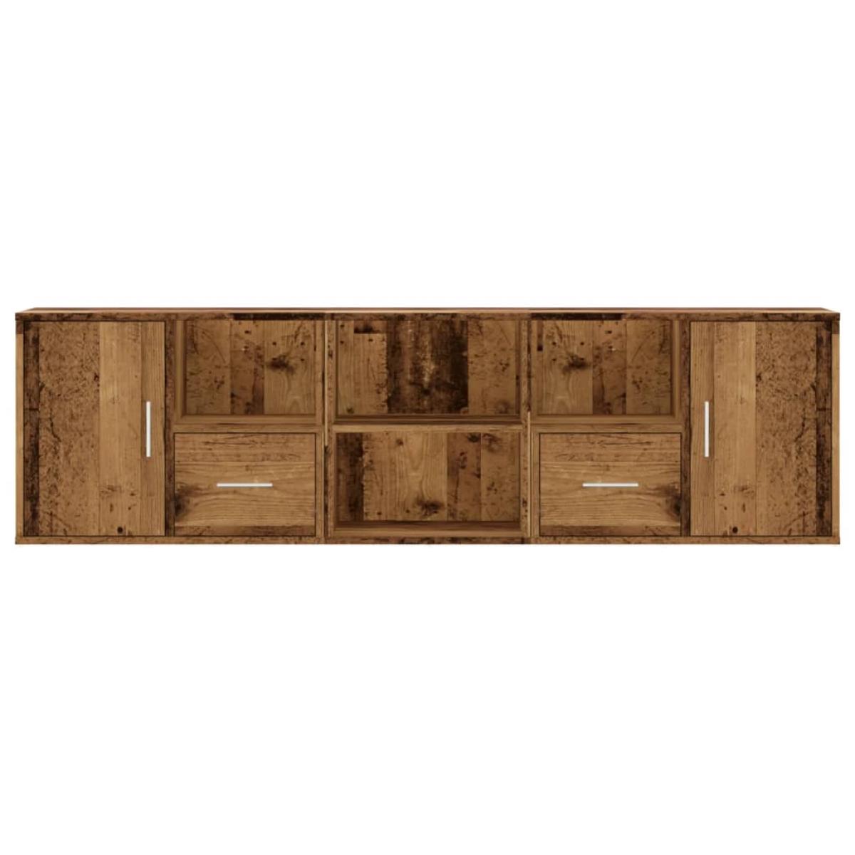 Mueble de esquina madera de ingeniería envejecida 160x40x45 cm