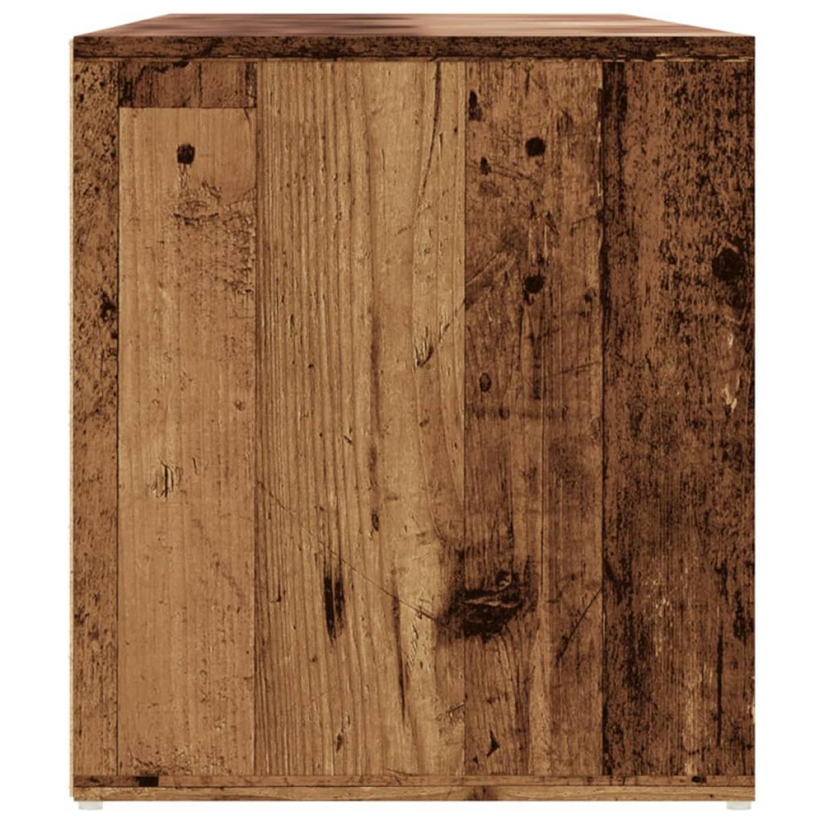 Mueble de esquina madera de ingeniería envejecida 160x40x45 cm