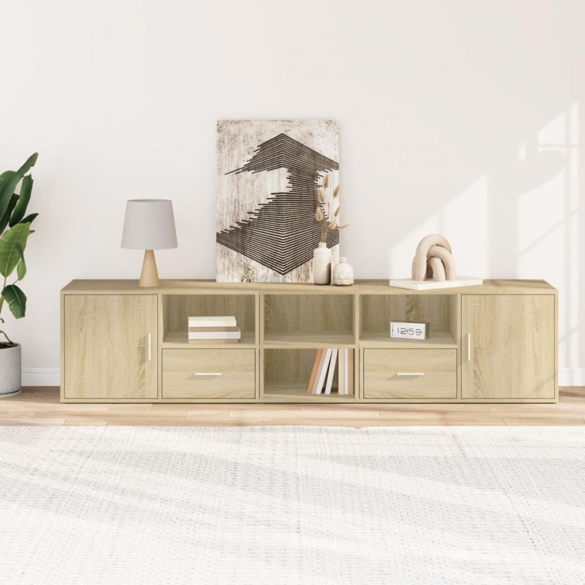 Mueble de esquina madera ingeniería roble Sonoma 200x40x45 cm