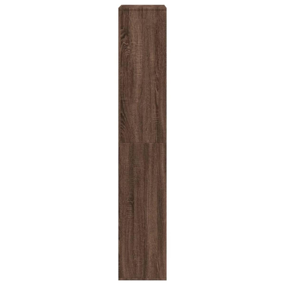 Separador de ambientes madera marrón roble 100x33x187,5 cm