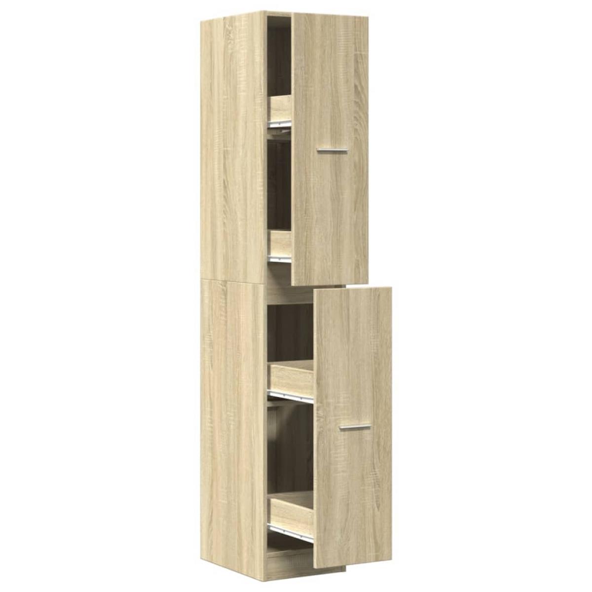 Armario botiquín madera ingeniería roble Sonoma 30x41x174,5 cm