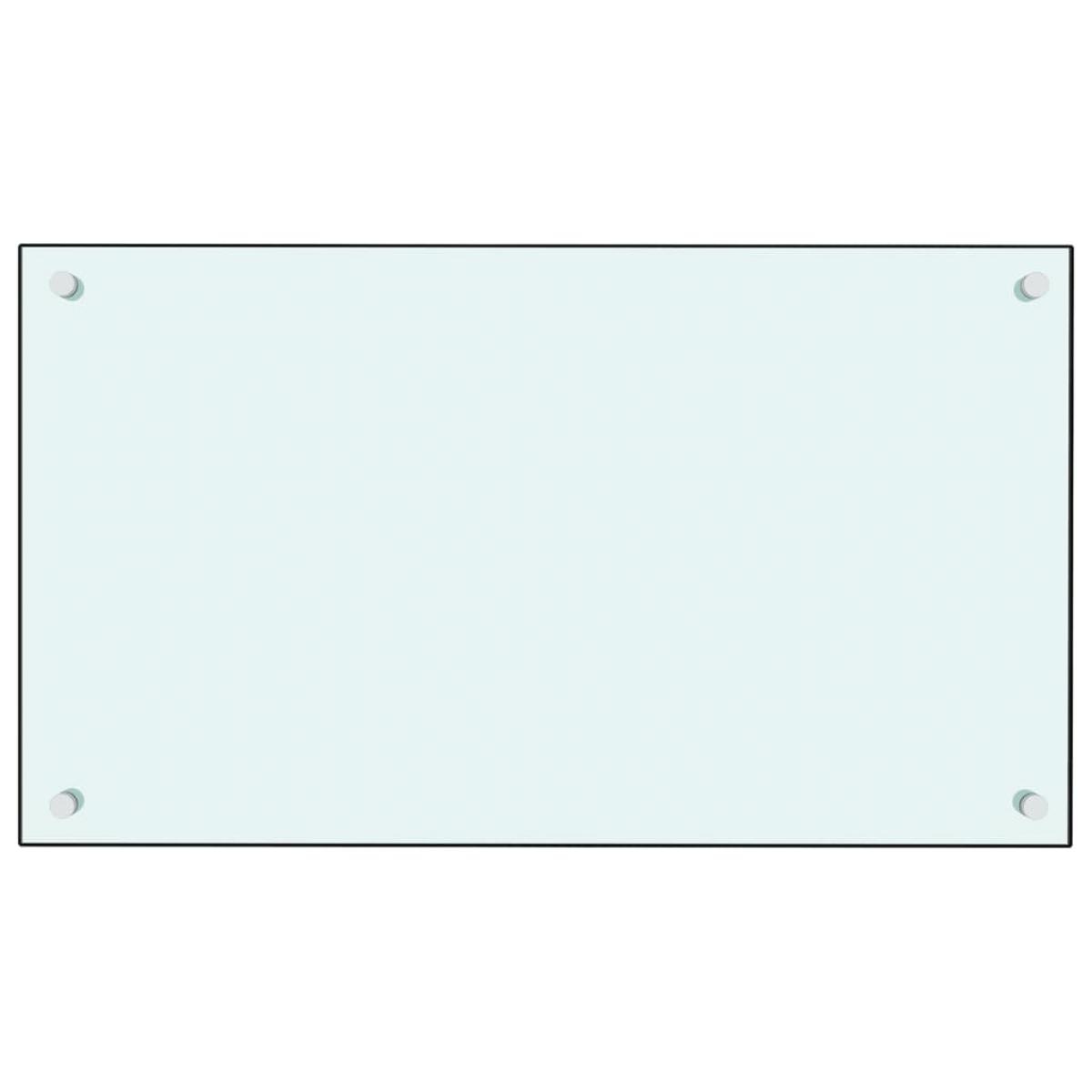 Salpicaderos de cocina 2 uds vidrio templado blanco 70x50 cm