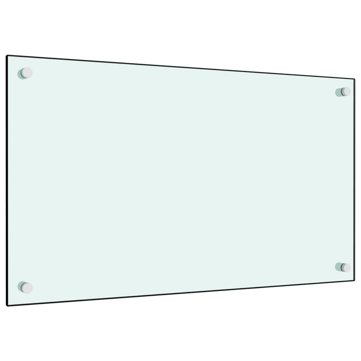 Salpicaderos de cocina 2 uds vidrio templado blanco 70x50 cm