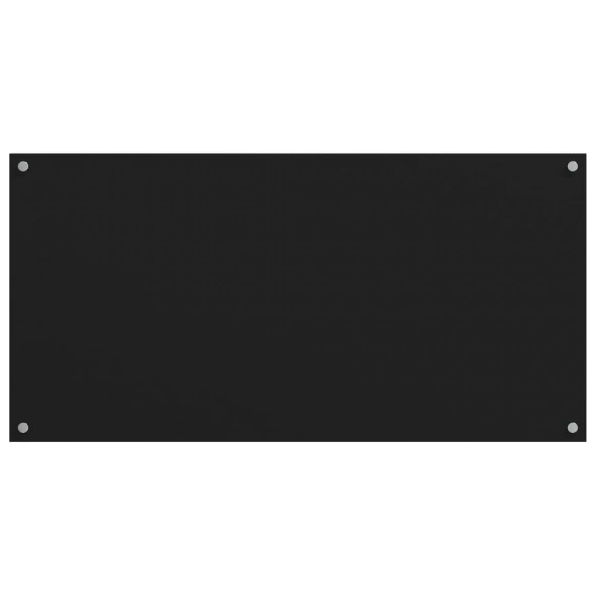 Salpicaderos de cocina 2 uds vidrio templado negro 80x50 cm