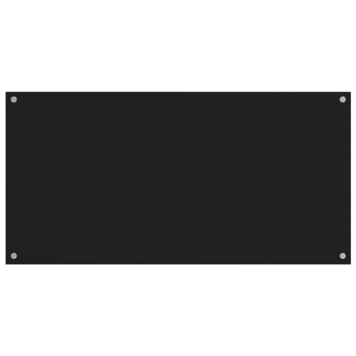 Salpicaderos de cocina 2 uds vidrio templado negro 80x60 cm
