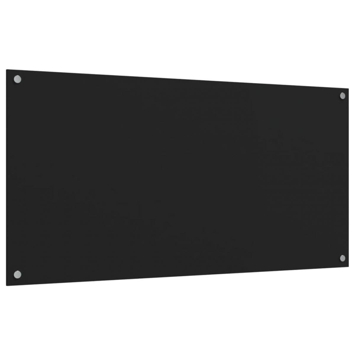 Salpicaderos de cocina 2 uds vidrio templado negro 80x60 cm