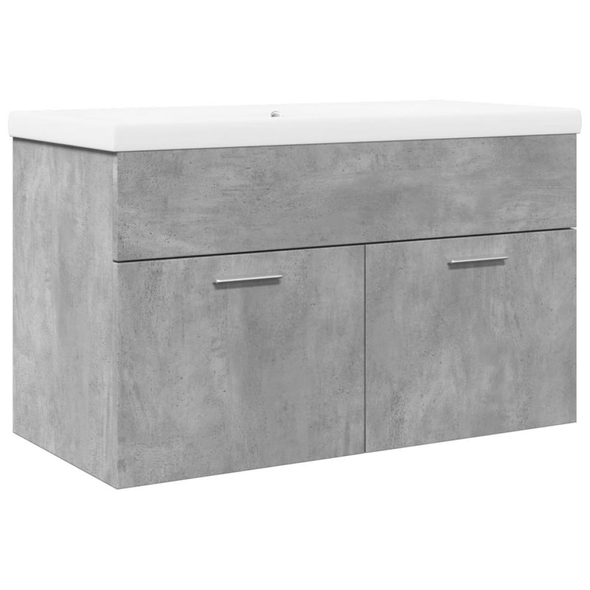 Mueble de baño con lavabo integrado gris hormigón