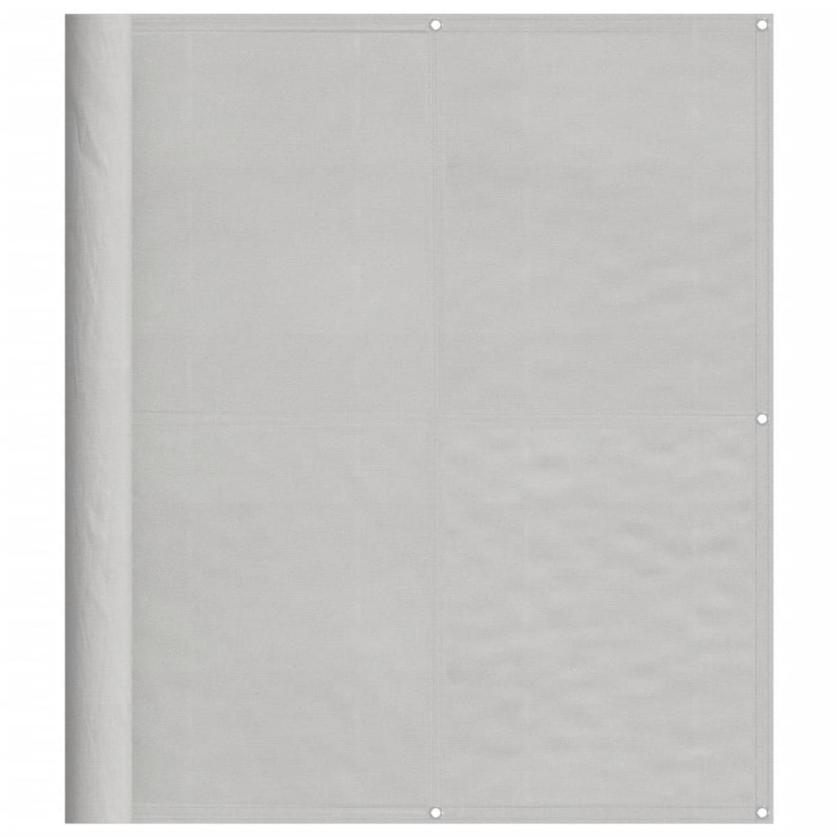 Pantalla de balcón 100% poliéster Oxford gris claro 120x600 cm