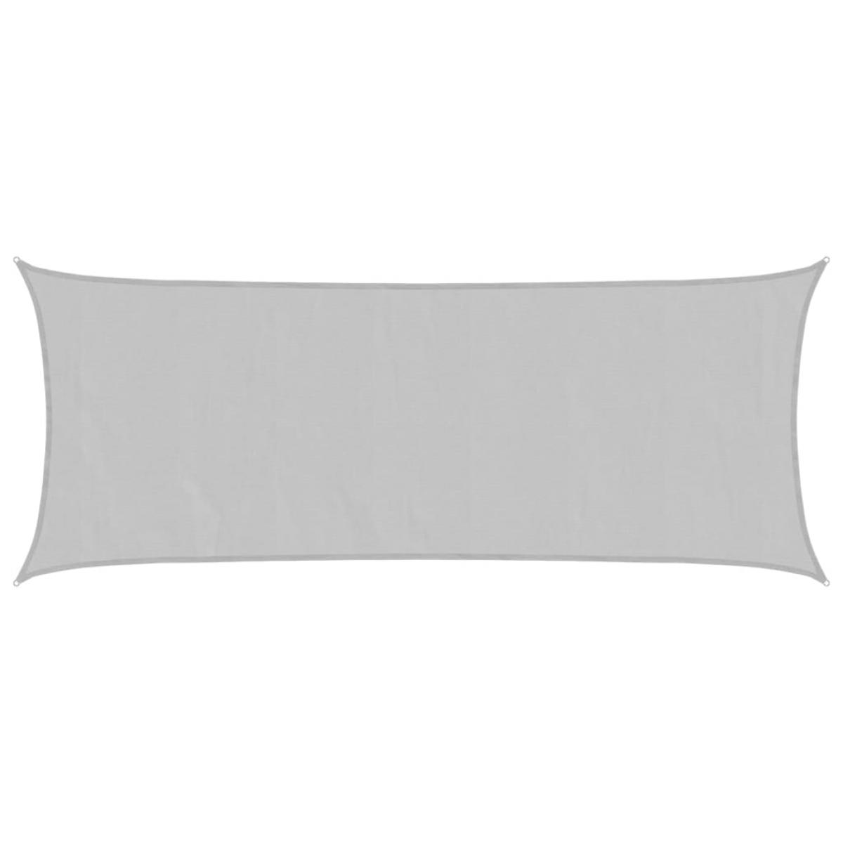 Toldo de vela poliéster oxford 100% gris claro 4,5x2 m