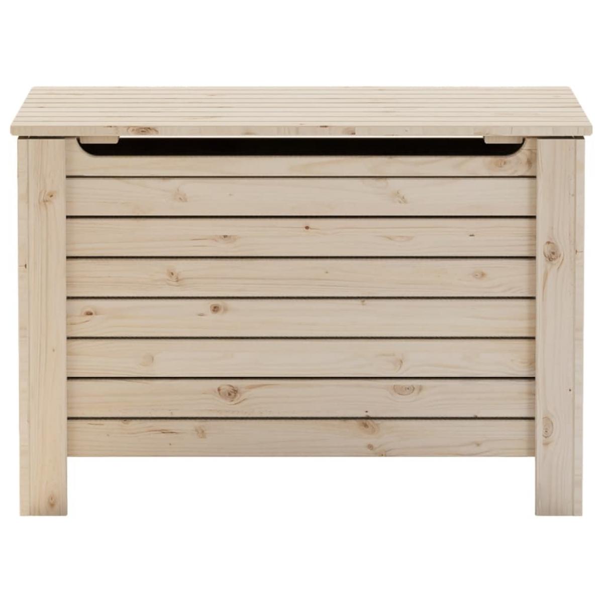 Caja de almacenaje con tapa RANA madera maciza pino 80x49x54 cm