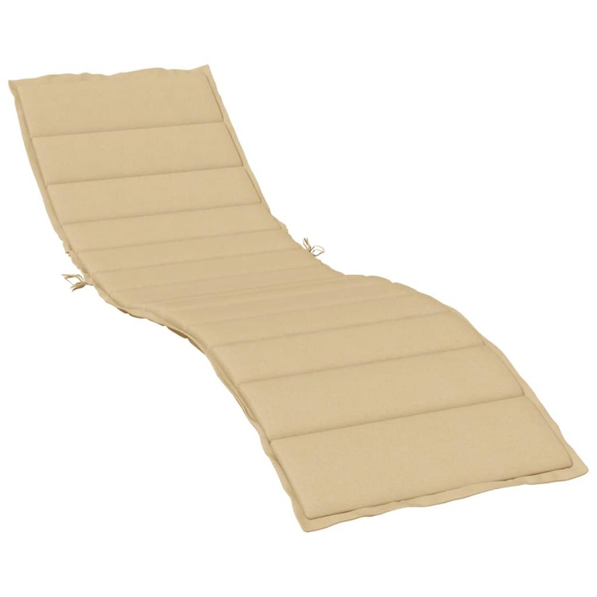 Cojín para tumbona tela beige melange 200x50x4 cm