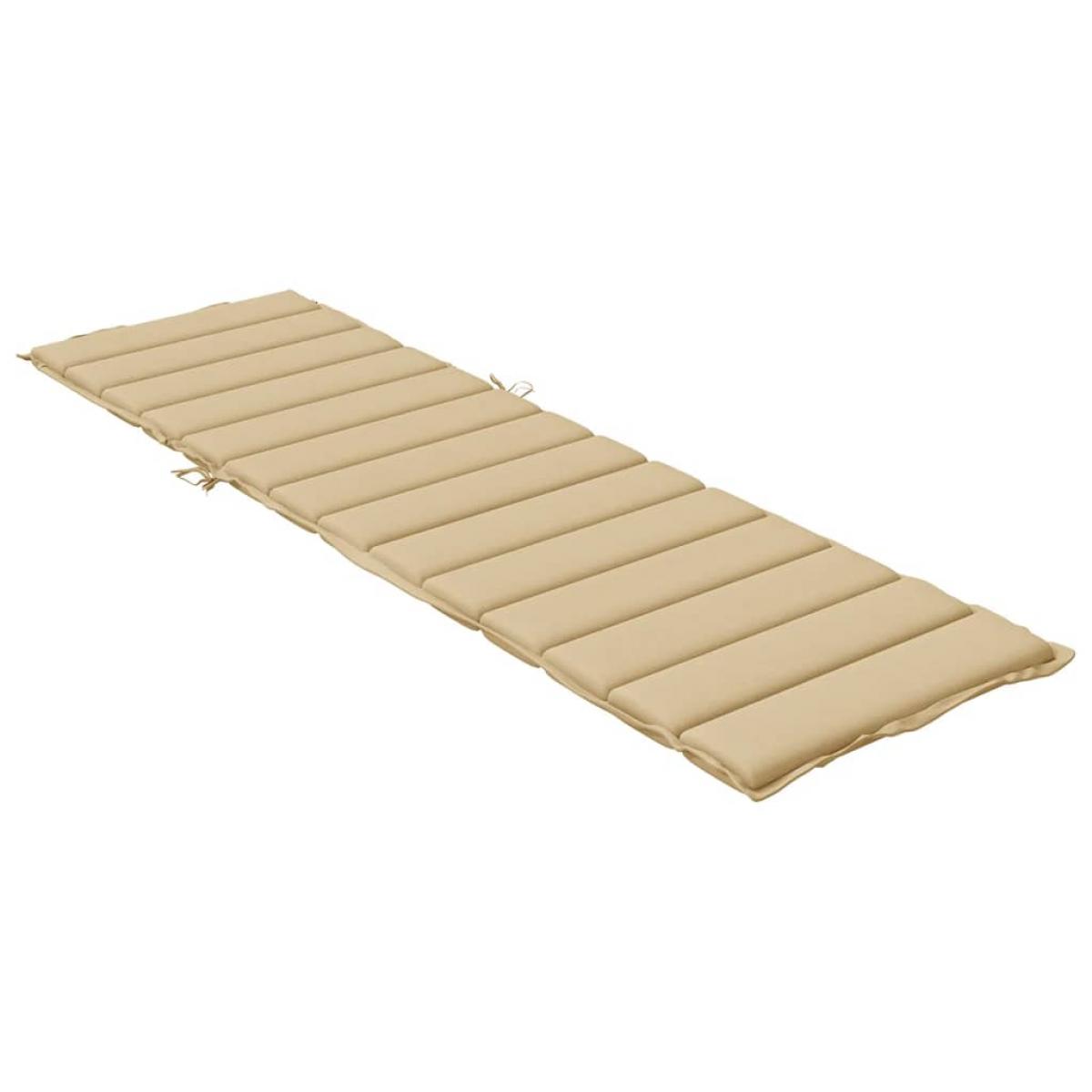 Cojín para tumbona tela beige melange 200x50x4 cm