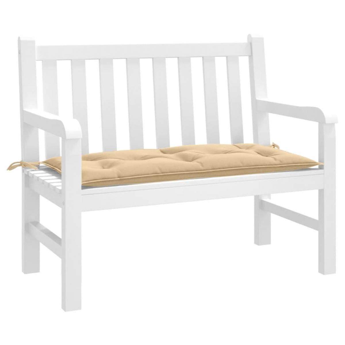 Cojín para banco de jardín tela beige melange 100x50x7 cm