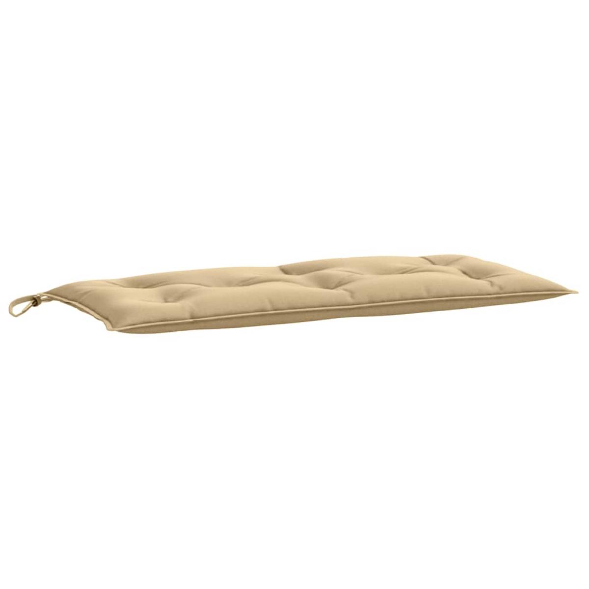Cojín para banco de jardín tela beige melange 100x50x7 cm