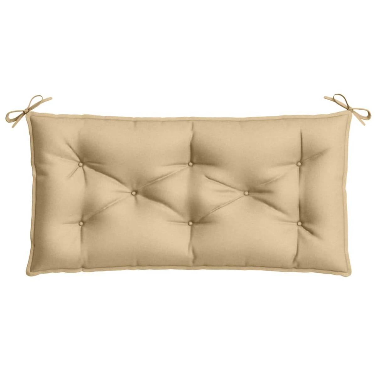 Cojín para banco de jardín tela beige melange 100x50x7 cm