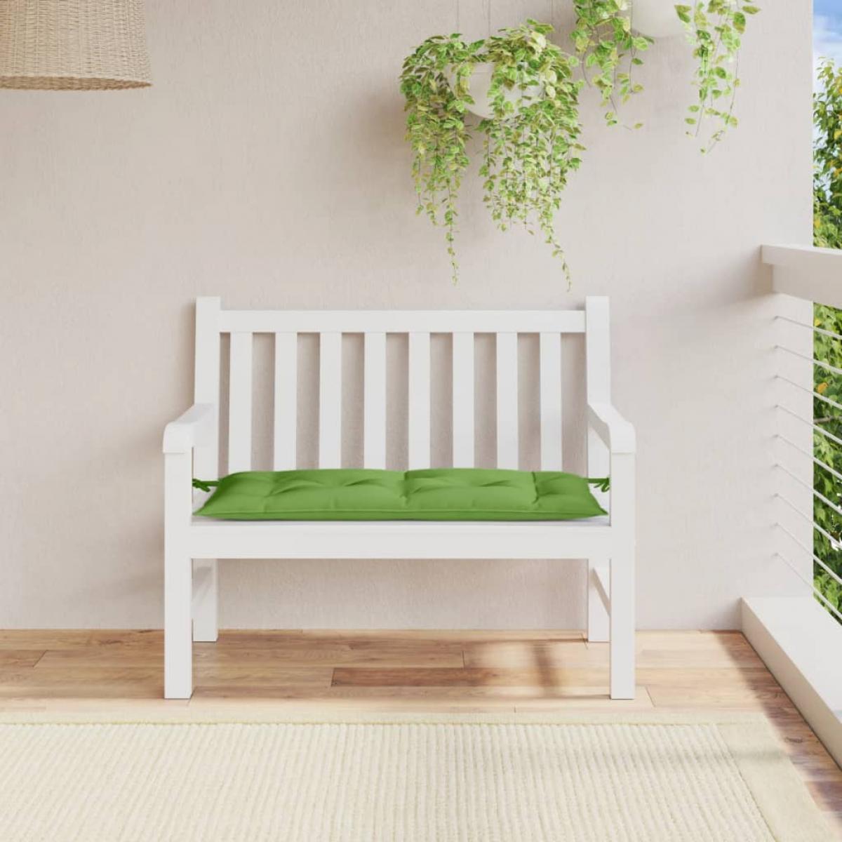 Cojín para banco de jardín tela verde melange 100x50x7 cm