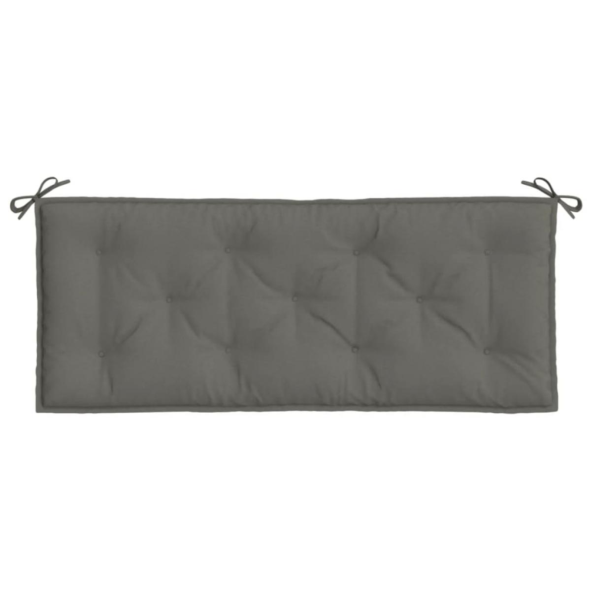 Cojín para banco de jardín tela gris oscuro melange 120x50x7 cm