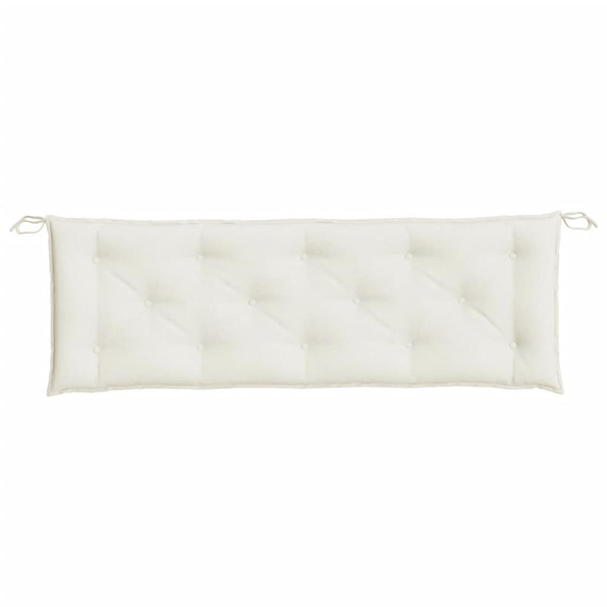 Cojín para banco de jardín tela crema melange 150x50x7 cm