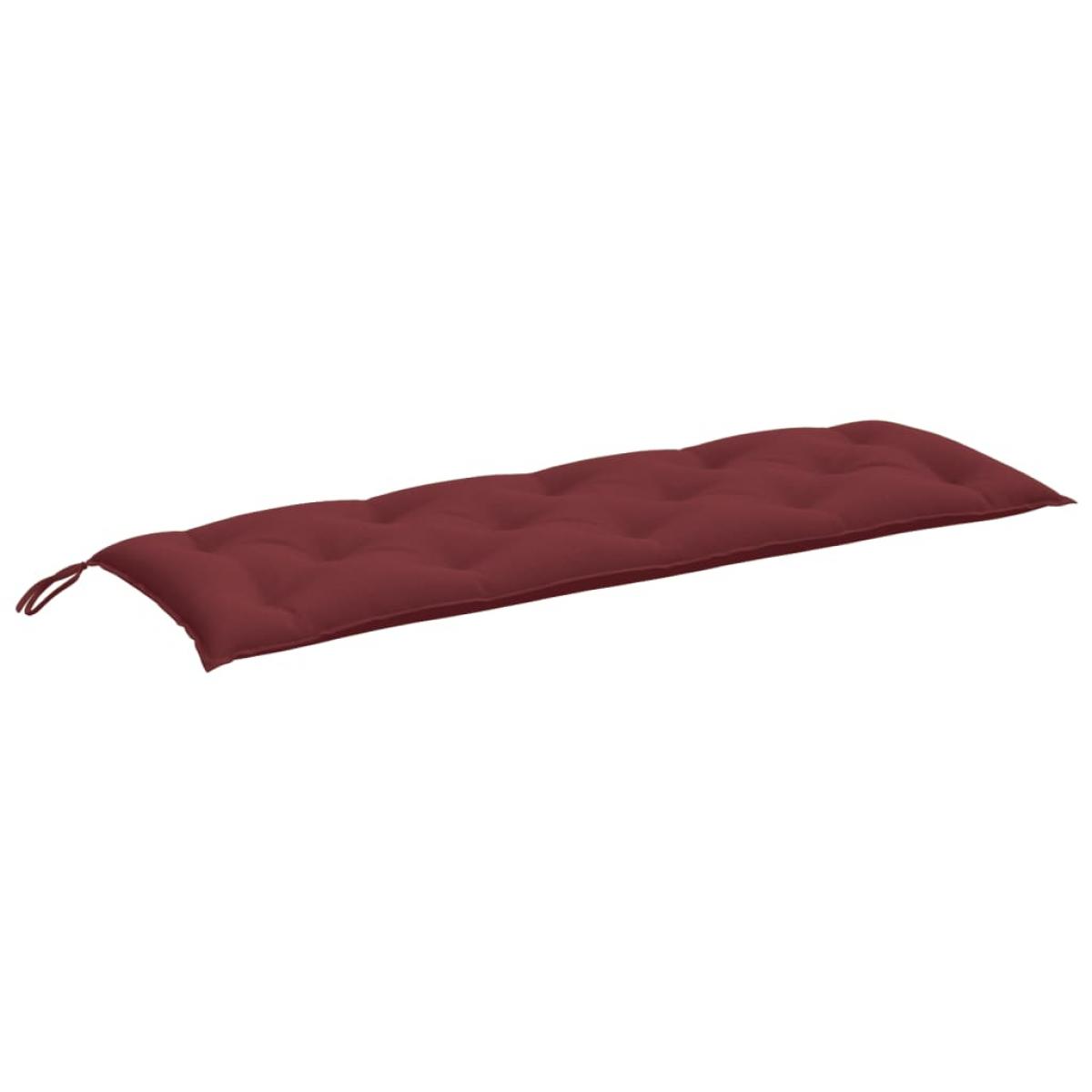 Cojín para banco de jardín tela rojo tinto melange 150x50x7 cm