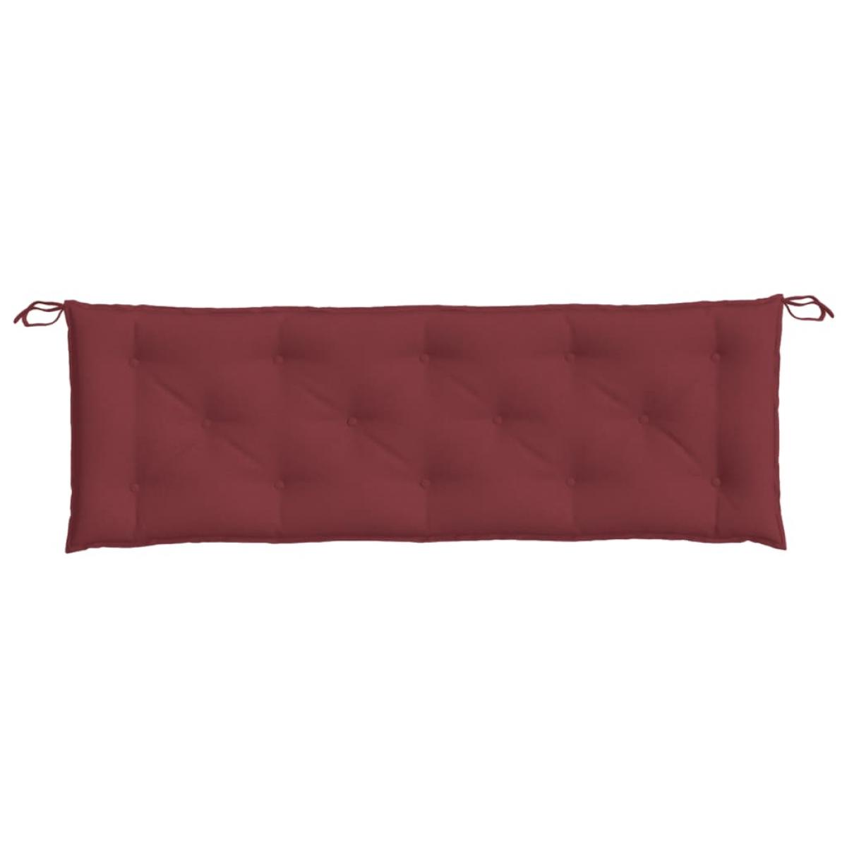 Cojín para banco de jardín tela rojo tinto melange 150x50x7 cm