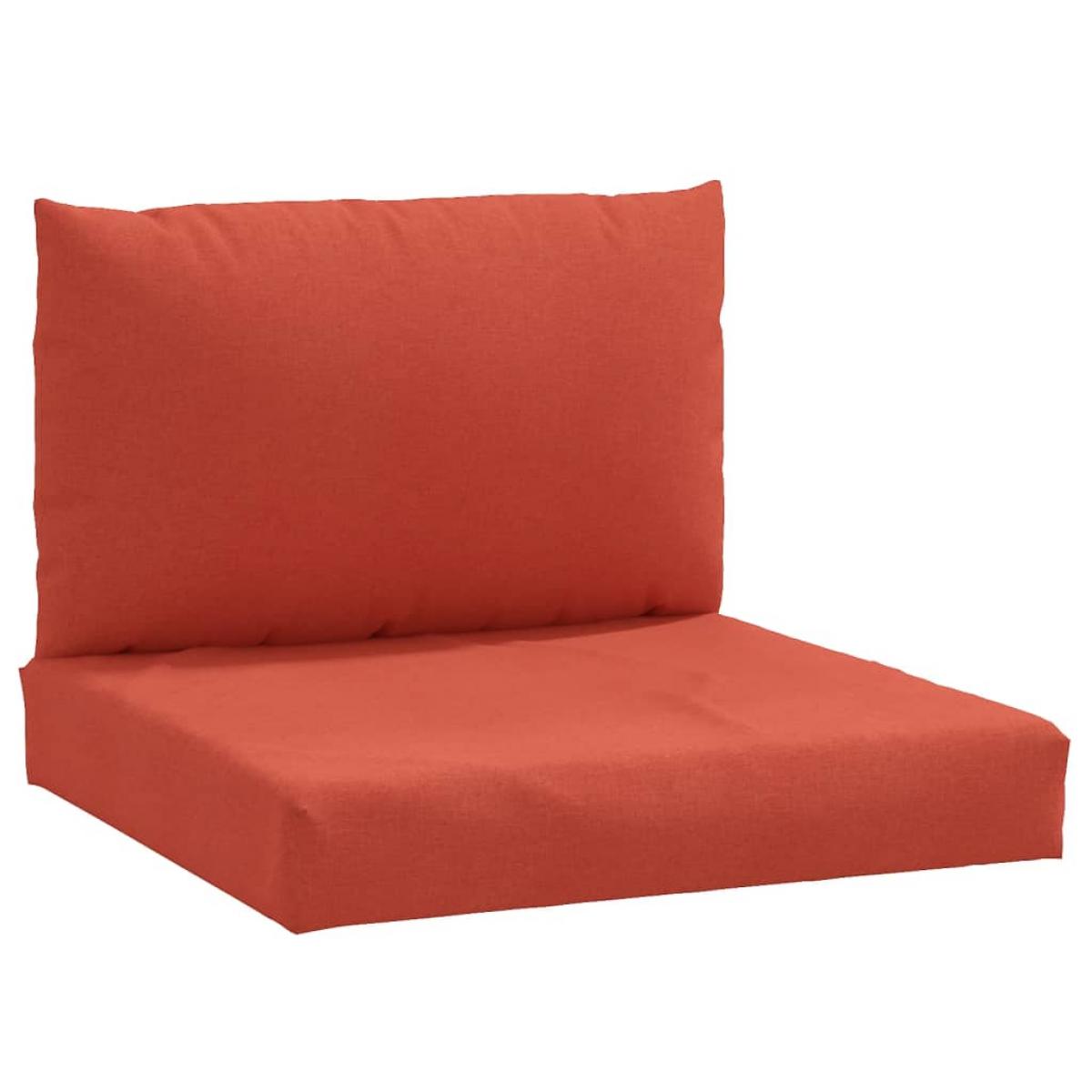 Cojines para sofá de palets 2 uds tela rojo melange