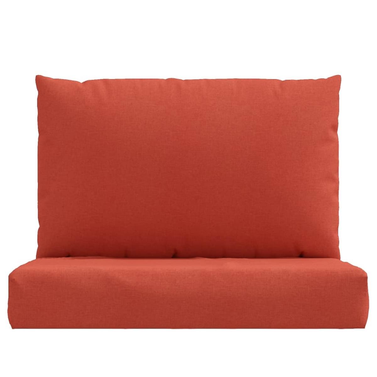 Cojines para sofá de palets 2 uds tela rojo melange