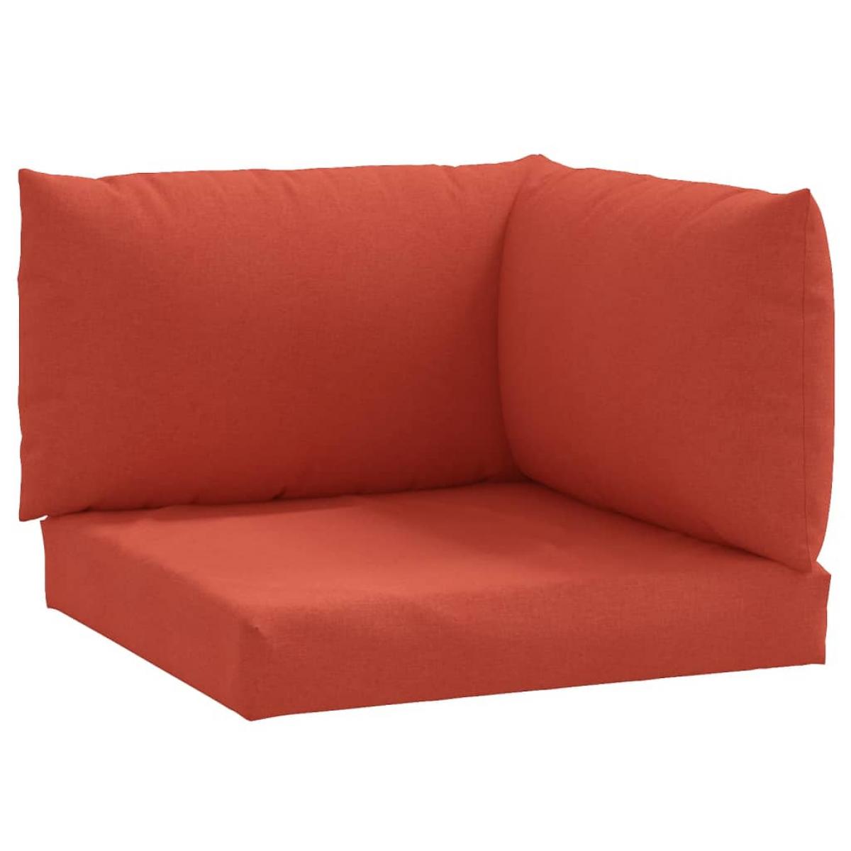Cojines para sofá de palets 3 uds tela rojo melange