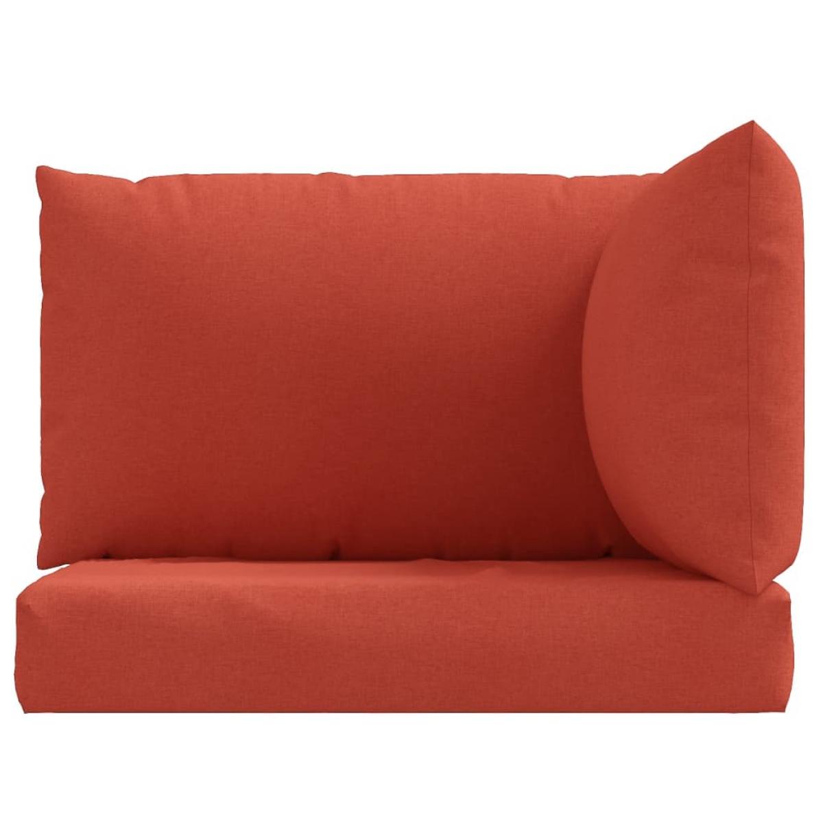Cojines para sofá de palets 3 uds tela rojo melange