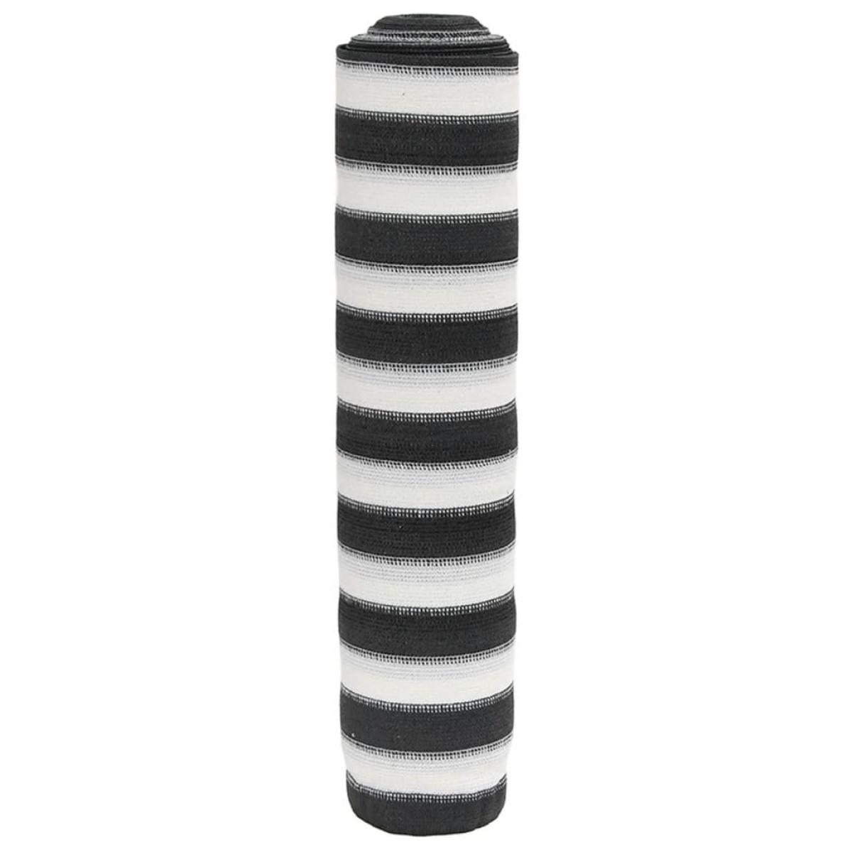 Red de privacidad HDPE gris antracita blanco 1,8x25 m 150 g/m²