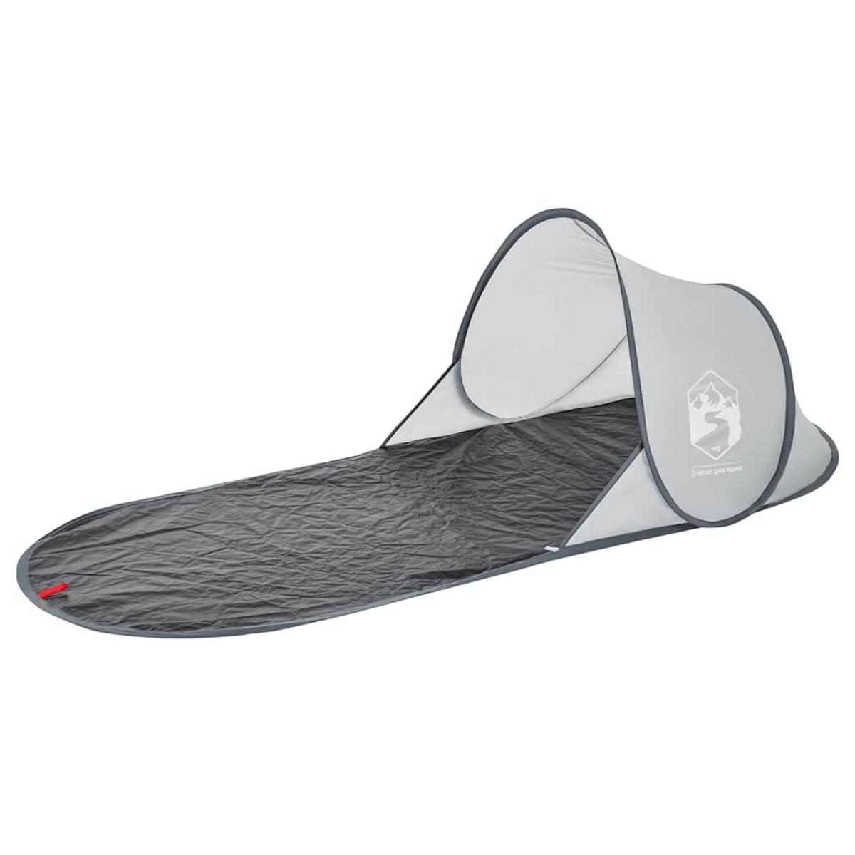 Tienda de playa pop-up impermeable gris