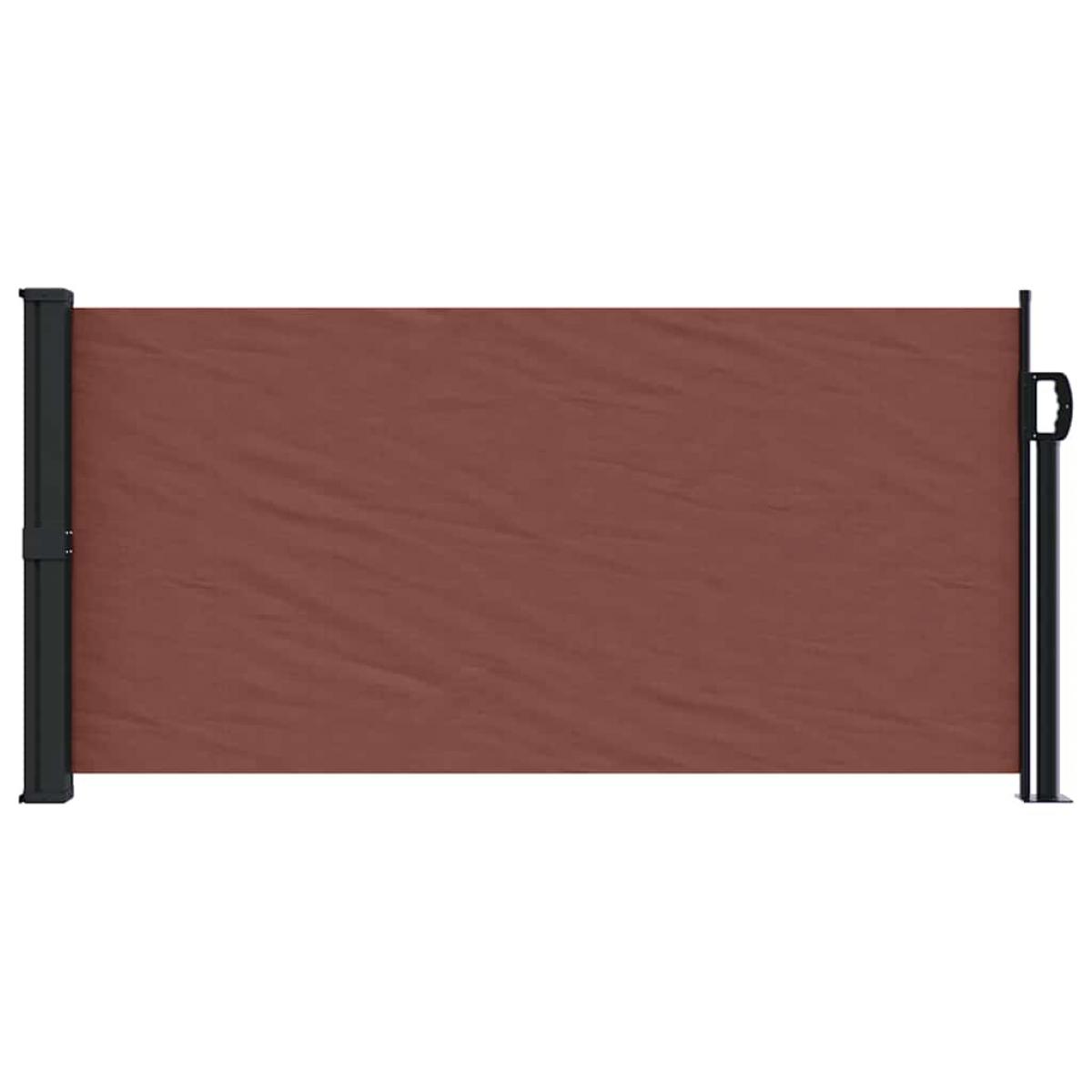 Toldo lateral retráctil marrón 100x500 cm