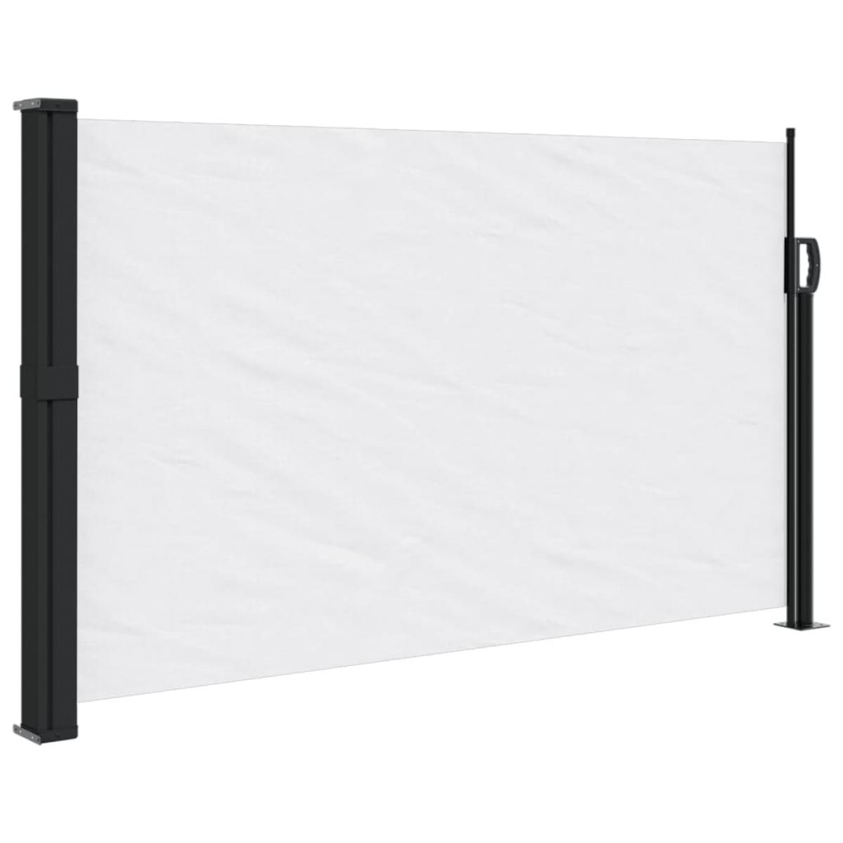 Toldo lateral retráctil blanco 120x500 cm