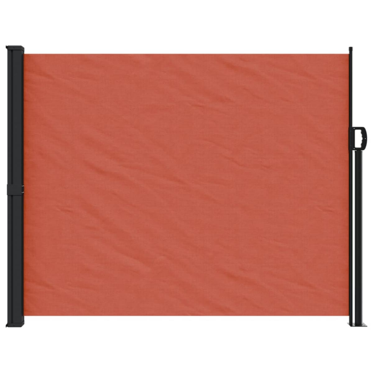 Toldo lateral retráctil terracota 160x500 cm