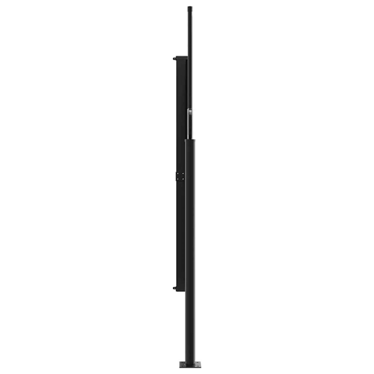 Toldo lateral retráctil negro 180x500 cm
