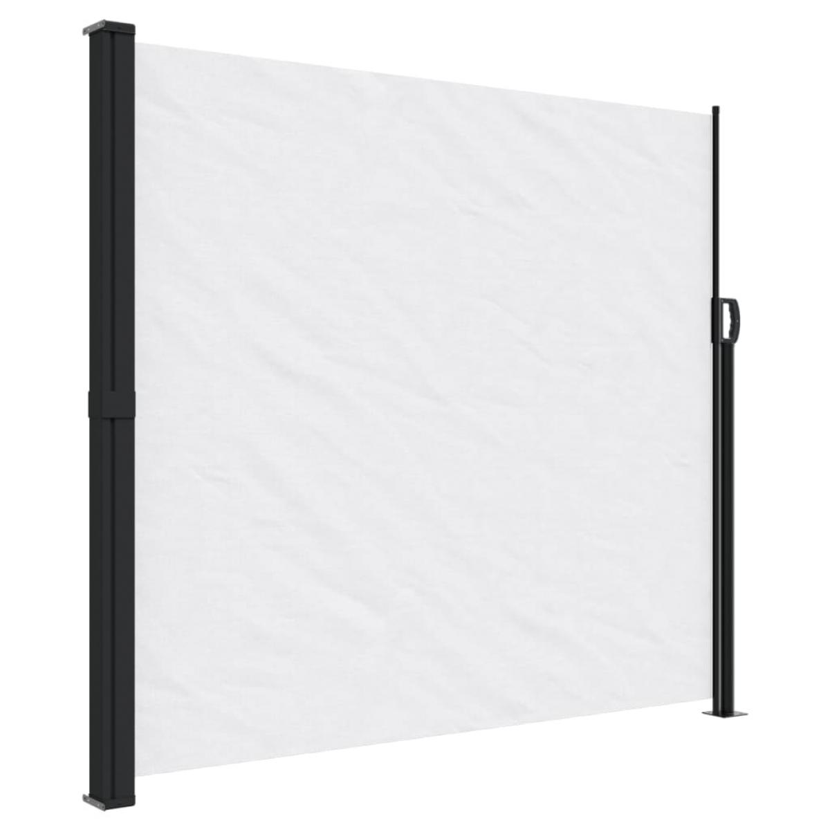 Toldo lateral retráctil blanco 180x600 cm