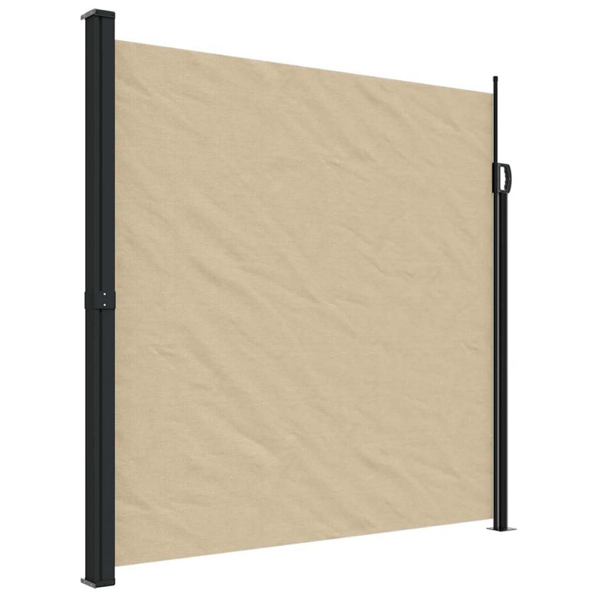 Toldo lateral retráctil beige 200x600 cm